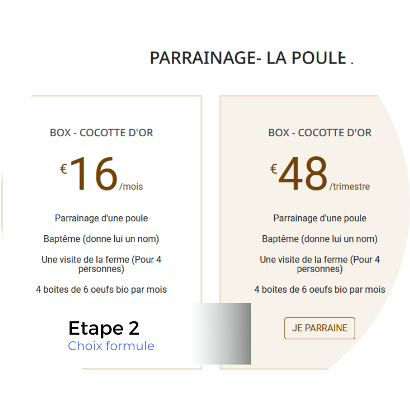 2 - Tu choisis  ta formule de parrainage